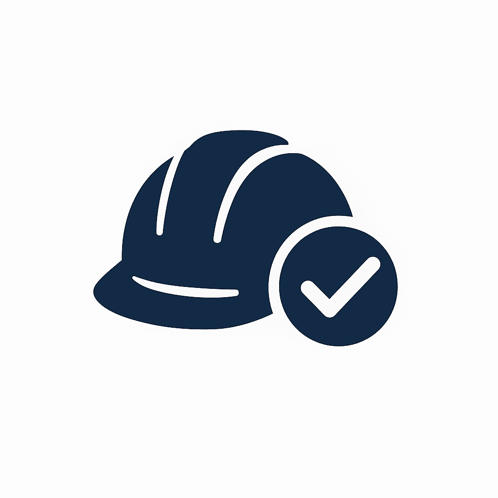 Werkhelm met vinkje als symbool voor een betrouwbare en geverifieerde vakman via Werkie